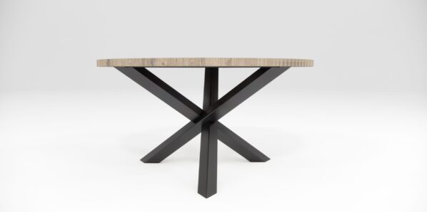 Jedálenský stôl RYVERA, kovová podnož čierna