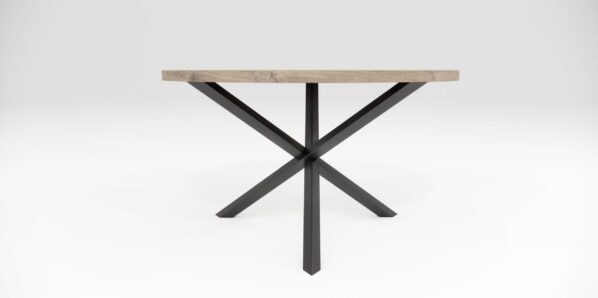 Jedálenský stôl RYVERA, kovová podnož čierna